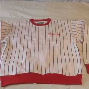 Bogey Boys Red and White Striped Sweatshirt